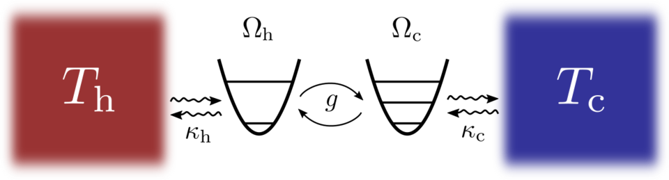 Harmonic oscillators coupled to thermal baths